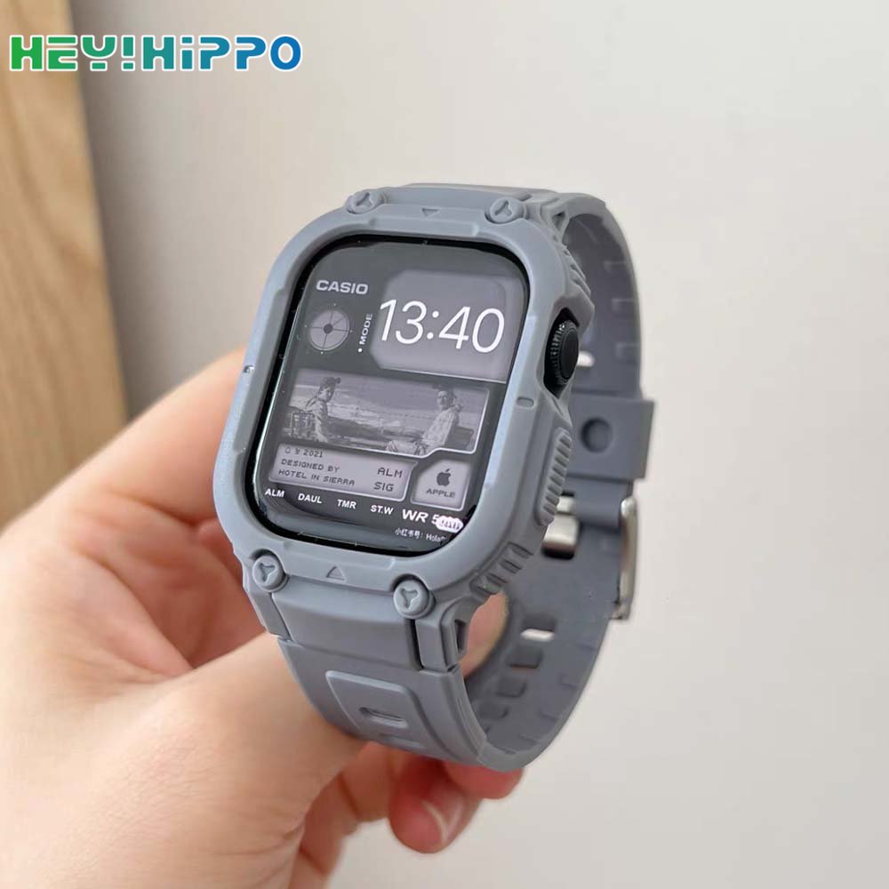 Dây Đeo Màu Xám Cho Đồng Hồ Thông Minh iwatch 45 / 44 / 42 / 41 / 40 / 38mm series 8 / 7 / 6 / SE / 5 / 4