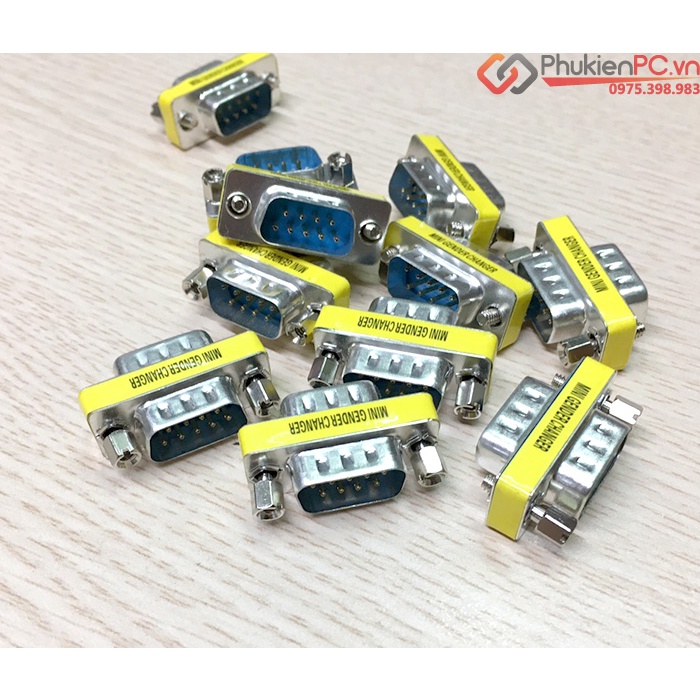 Đầu nối cổng COM DB9 RS232 Cái Cái, Đực Đực, Đực cái cho máy lập trình, truyền thông, thiết bị điện tử
