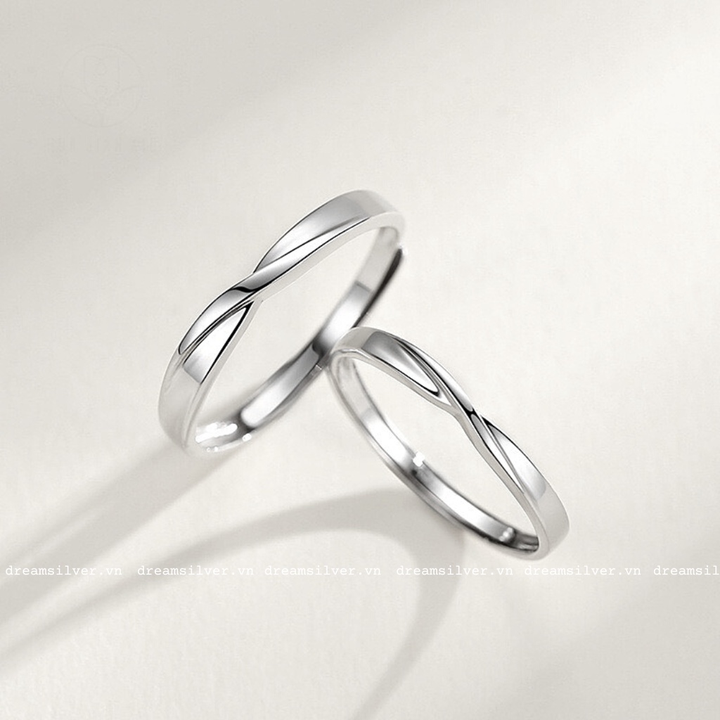 Nhẫn Đôi Bạc Dreamsilver The Engagement Chỉnh Được Size ND040