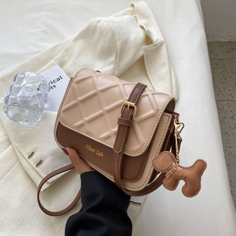 Túi xách nữ đeo chéo thời trang nhiều ngăn hàng Quảng Châu kèm móc khóa cao cấp  3N- 61717