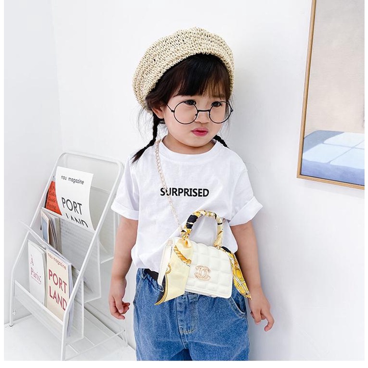 PVN57296 Túi xách mini kèm khăn dễ thương chất liệu da PU cho bé gái