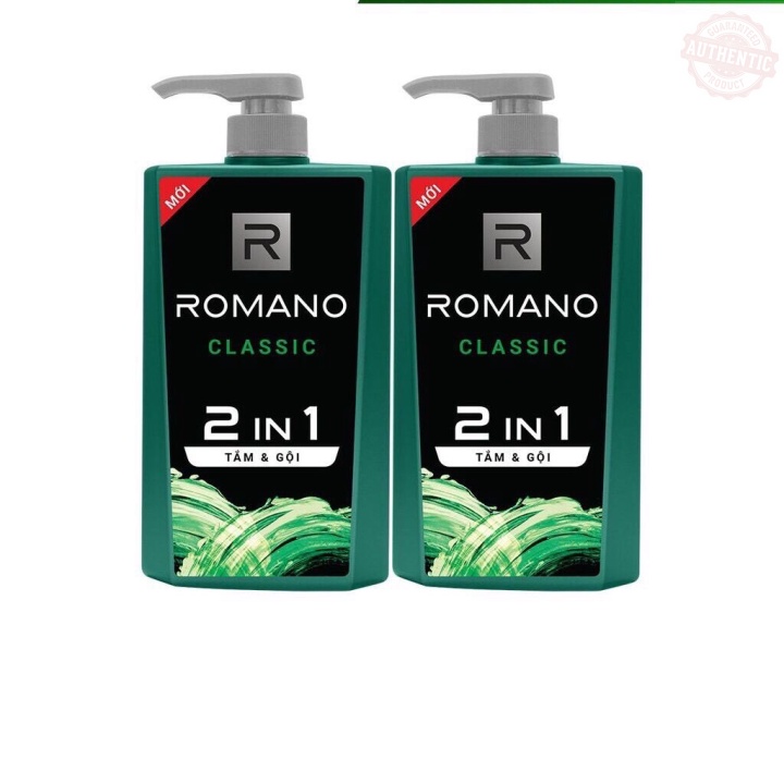 Tắm Gội ROMANO Hương Nước Hoa 2in1 Chai 650g ( GIÁ SIÊU KM)