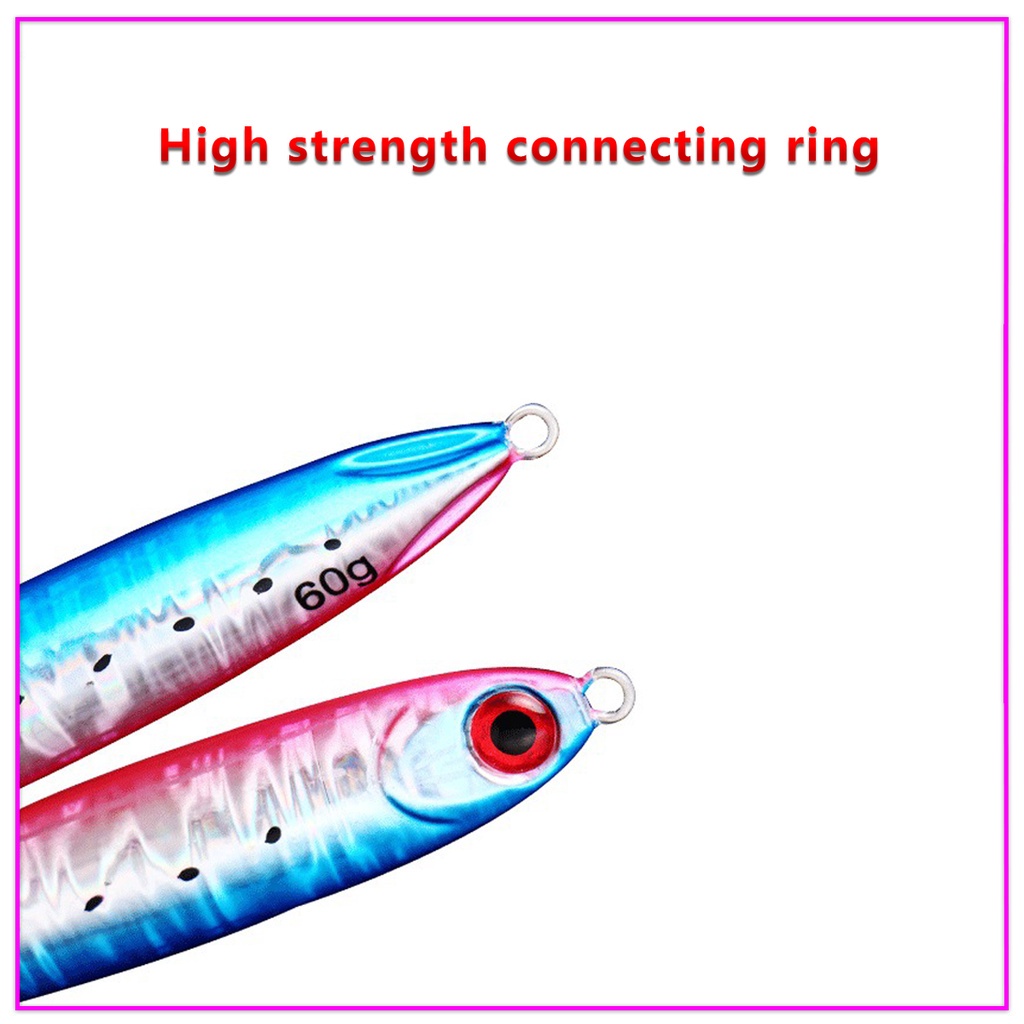 Mồi Câu Cá Giả Bằng Kim Loại 30g / 40g / 60g Mắt 3D