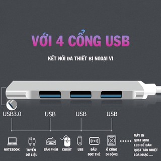 USB HUB 3.0 Hub USB 3.0 Splitter - USB3.0 Type-C Hub Adapter- LAMJAD