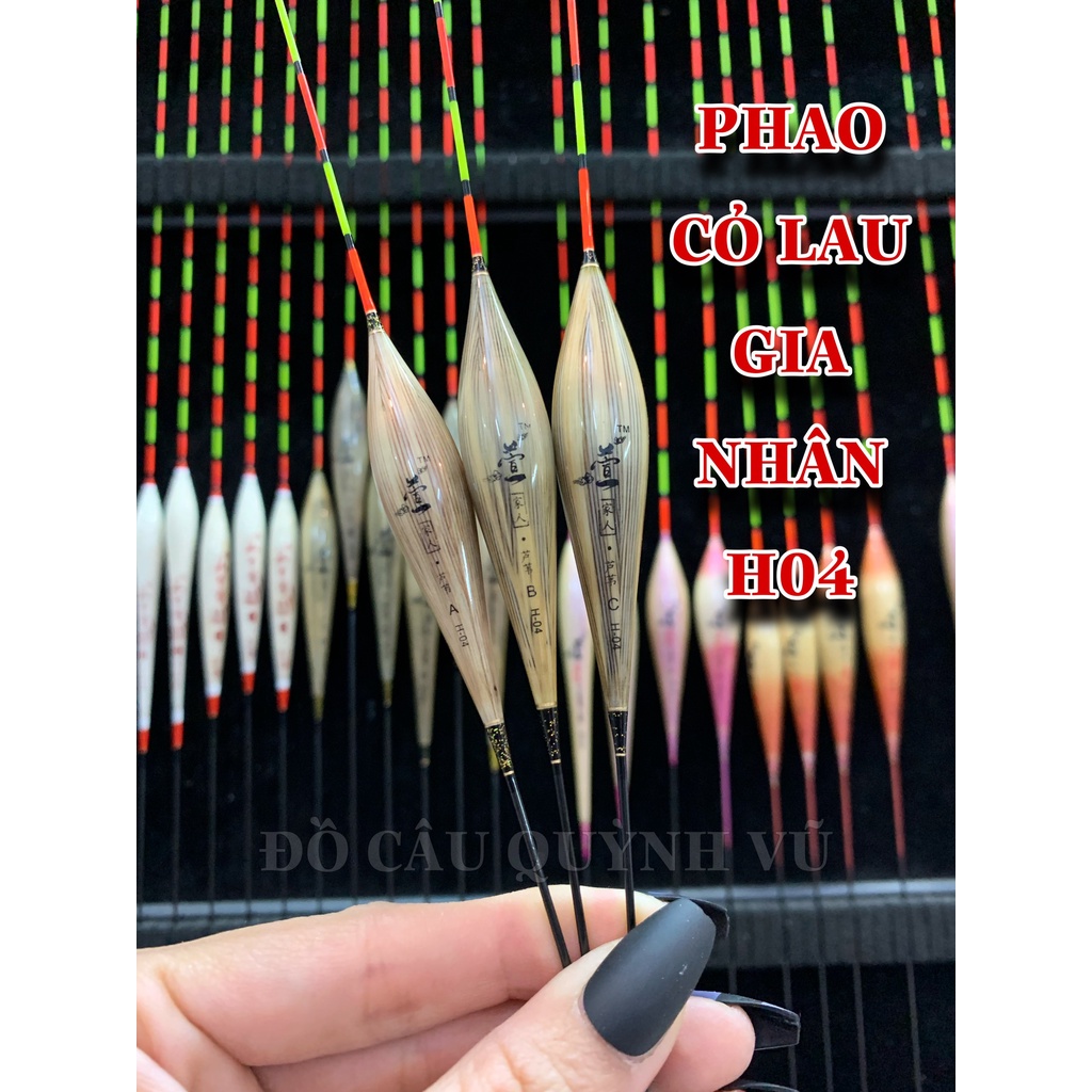 Phao cỏ câu cá tăm to Gia Nhân H02.H03.H04 câu cá chép, câu cá tự nhiên, dịch vụ, phao câu đài