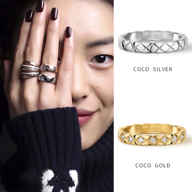 Nhẫn Thép Titan Không Gỉ Đính Kim Cương Thời Trang