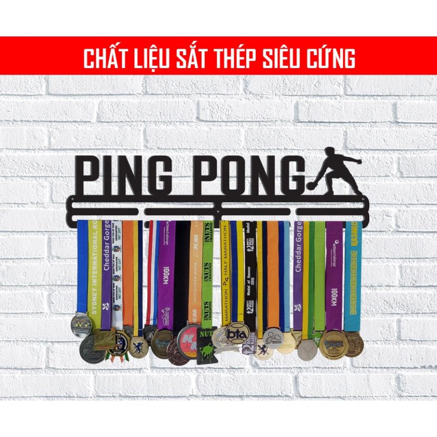 Giá treo huy chương bóng bàn lên tường