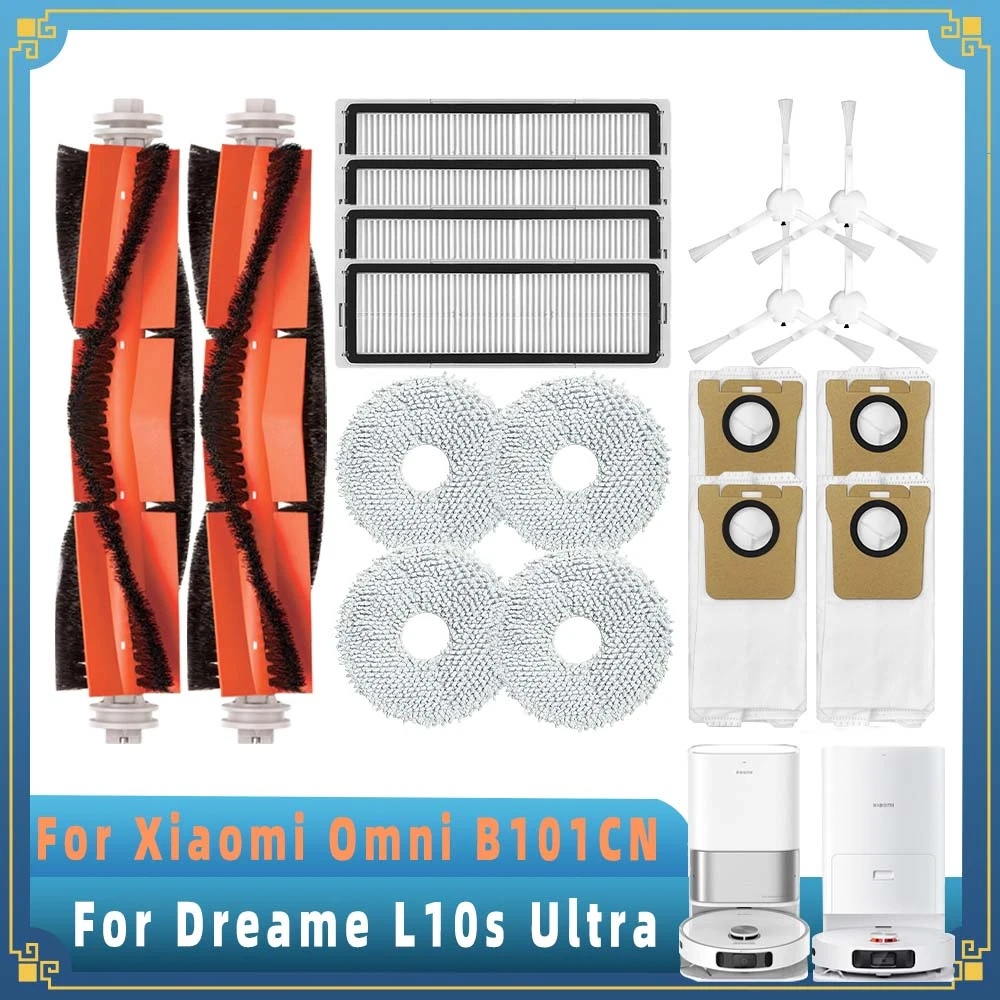 Dreame L10S Ultra / S10 / S10 Pro phụ kiện + vải lau + tấm lau + chổi chính + chổi phụ + bộ lọc + túi đựng bụi | BigBuy360 - bigbuy360.vn