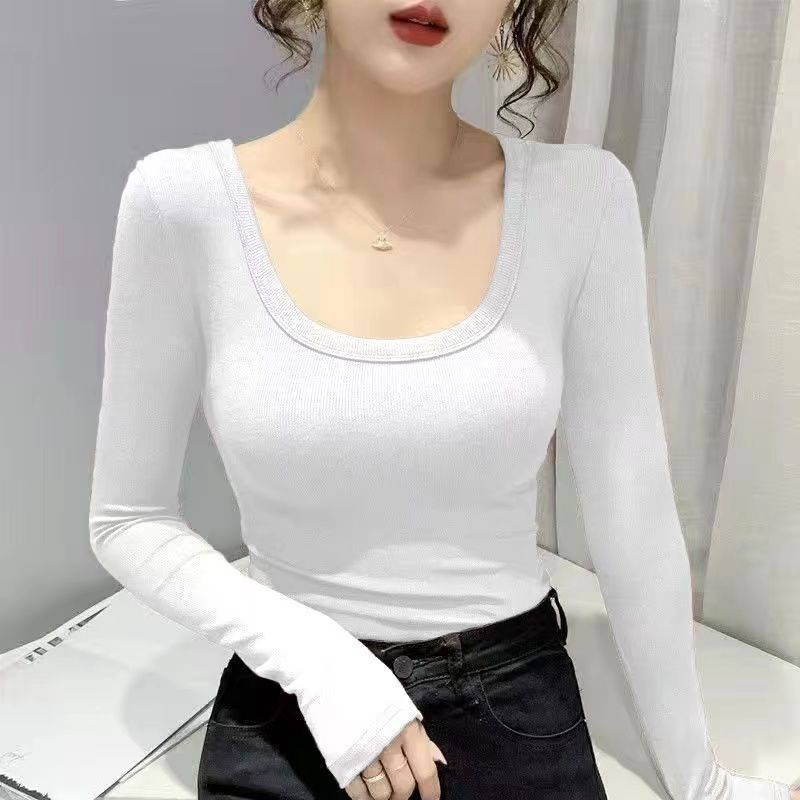Áo Sơ Mi Ren Đan V.V. Set Áo Thun Dài Tay Cổ Tròn Và Chân Váy Chữ U Phong Cách Mới Cho Nữ