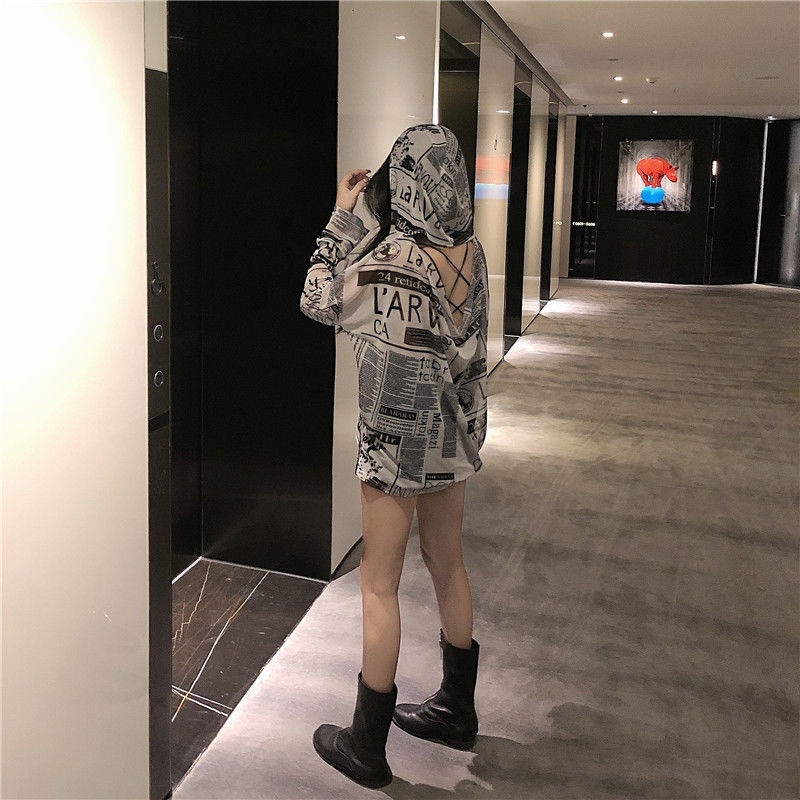 Áo Hoodie Chống Nắng Tay Dài Dáng Rộng Thời Trang Mùa Hè