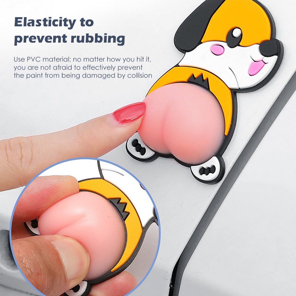 Bộ 2 Miếng Dán Bảo Vệ Kính Chiếu Hậu Xe Hơi Chống Va Chạm Chống Trầy Xước Họa Tiết Hoạt Hình Dễ Thương