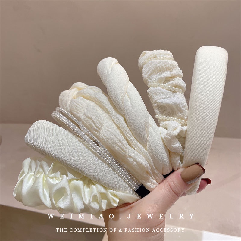 Bờm Tóc Băng Đô Cài Tóc Bằng Da Phong Cách Hàn Quốc Cho Nữ