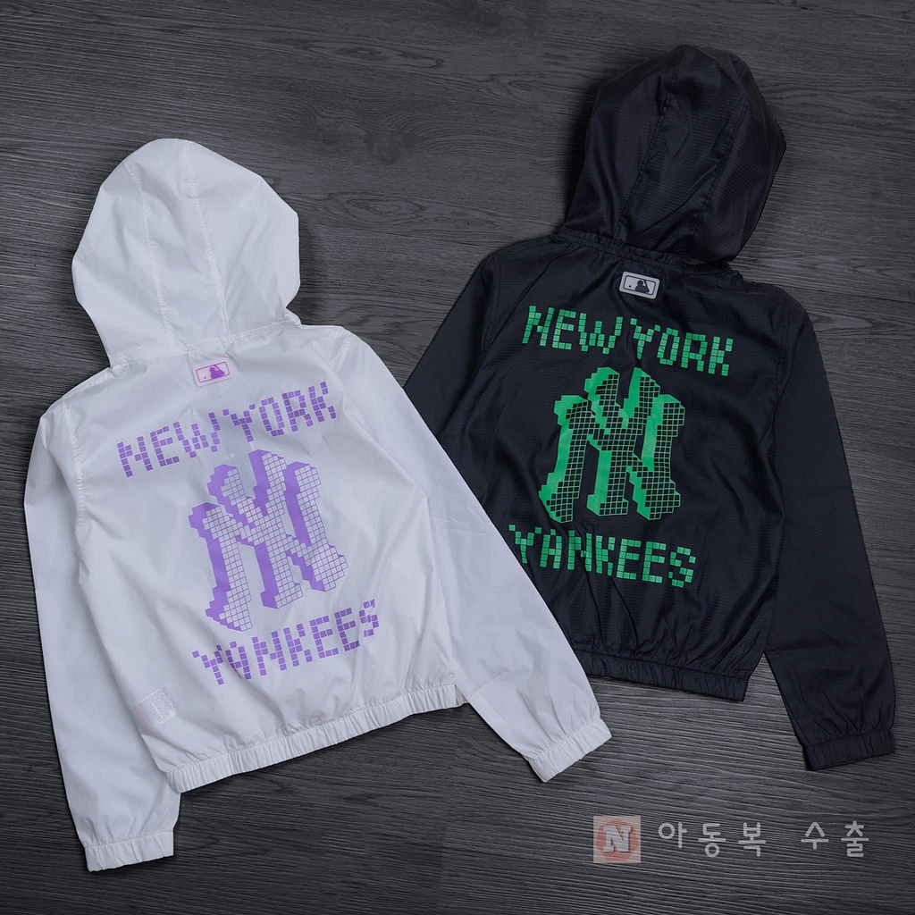 Áo gió NY 2 màu Trắng - Đen sành điệu, thể thao cho bé trai, bé gái (13-35kg) SHOP BÉ TÔM KIDS