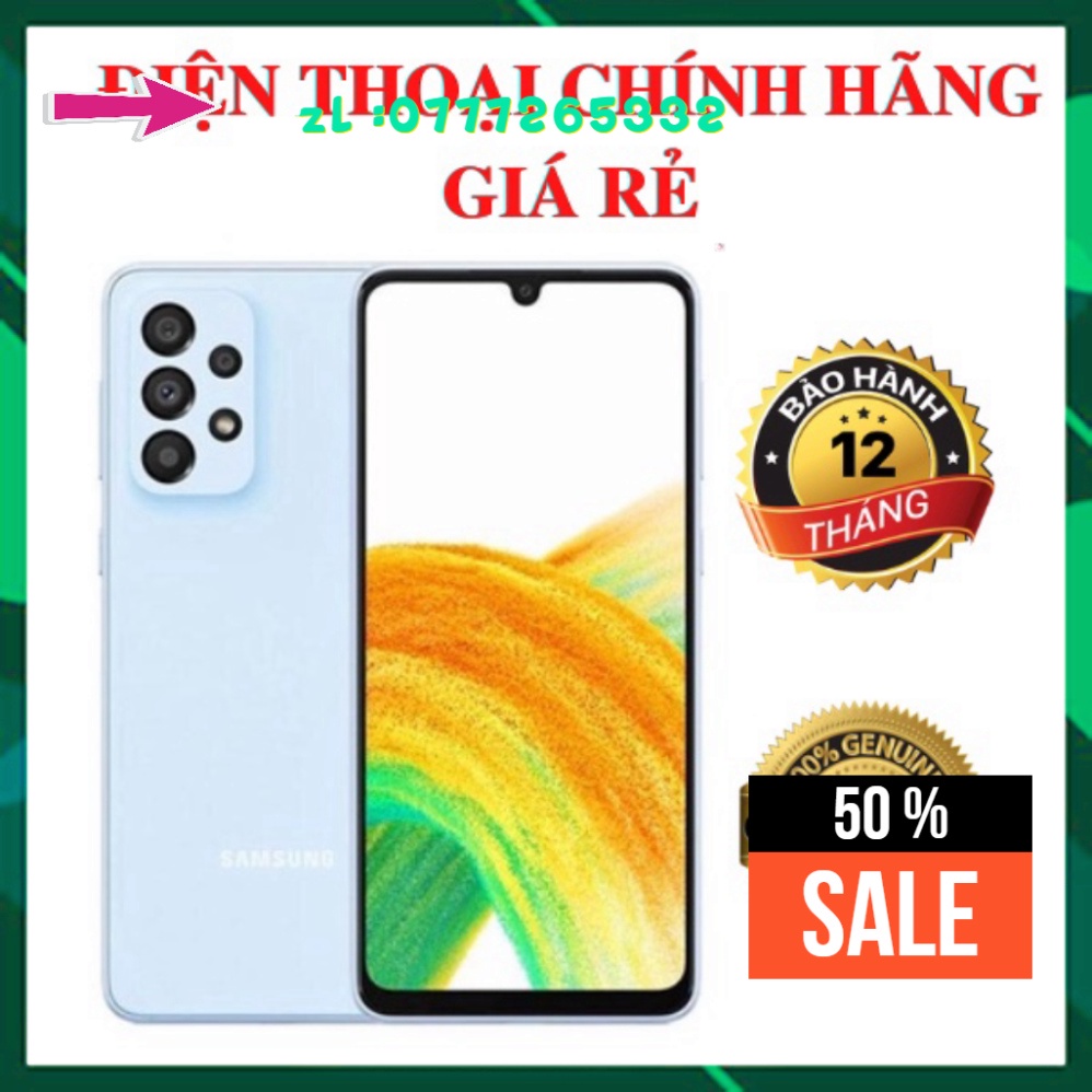 Điện thoại Samsung Galaxy A33 5G  - Hàng chính hãng nguyên seal - SS08 ZQ17AR chính hãng