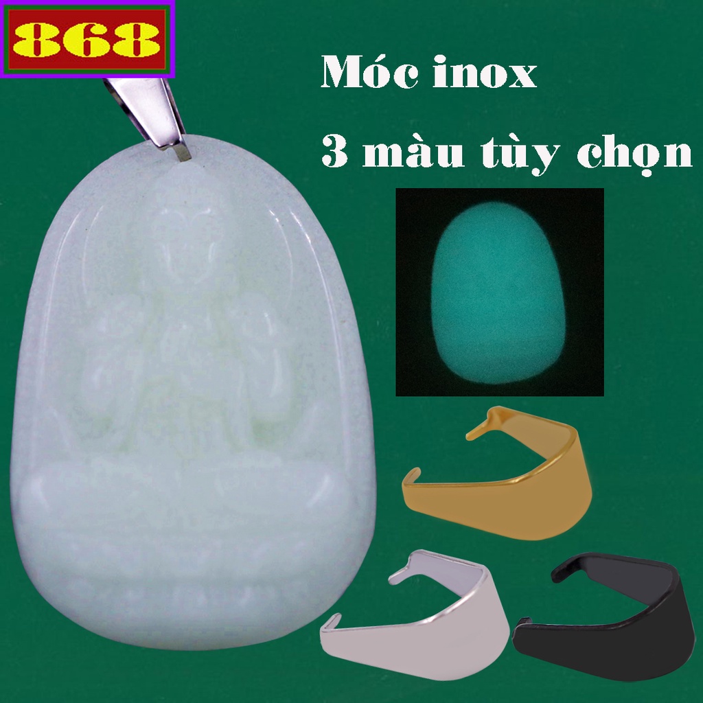 Mặt dây chuyền Phật Đại Nhật Như Lai Đá Dạ Quang 3.6 cm MDDQB1 - Hộ mệnh tuổi Mùi, Thân - Mặt Phật Đá Phong thủy Bình an