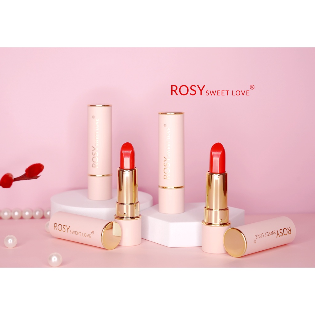 Son thỏi sáp ROSY SWEETLOVE hàng chính hãng, không chì, siêu lì, mềm môi