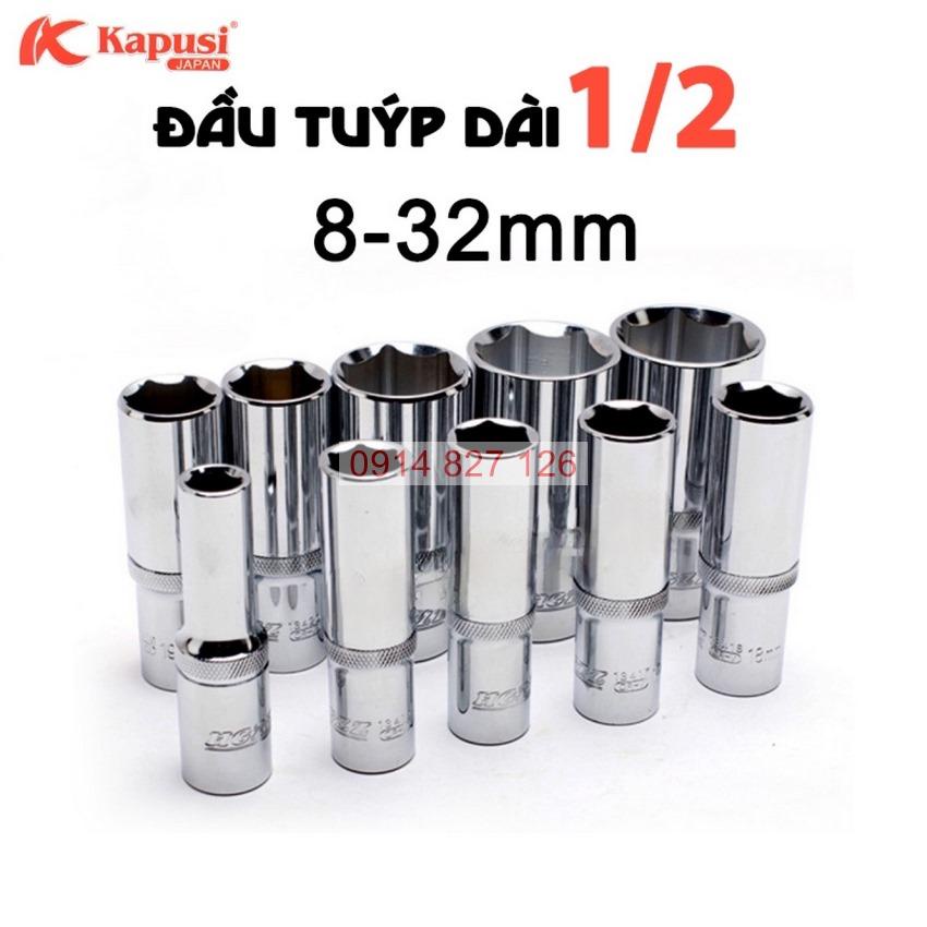 Tuýp khẩu lục giác trắng dài 78mm KAPUSI Nhật Bản hệ 1/2 inch đủ size 8-32mm, Bh 12 tháng Kouritsu Official Store