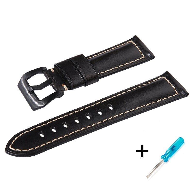 Dây Đeo Bằng Da Phong Cách Vintage 18mm 20mm 22mm 24mm Cho Đồng Hồ Samsung Gear S2 Classic Samsung Galaxy Watch 5