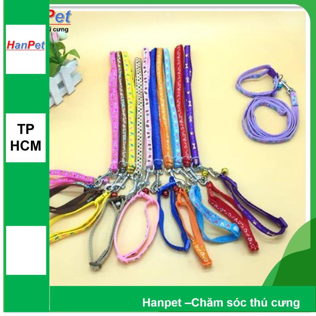 Dây dắt chó mèo dưới 5kg + kèm vòng cổ nhỏ xinh (hanpet 344)