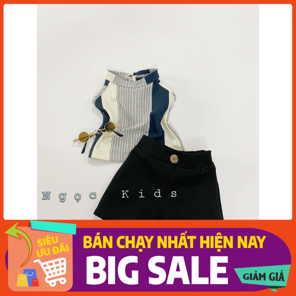 Ngọc Kids - Set áo cổ yếm + quần lưng cao 6-20kg