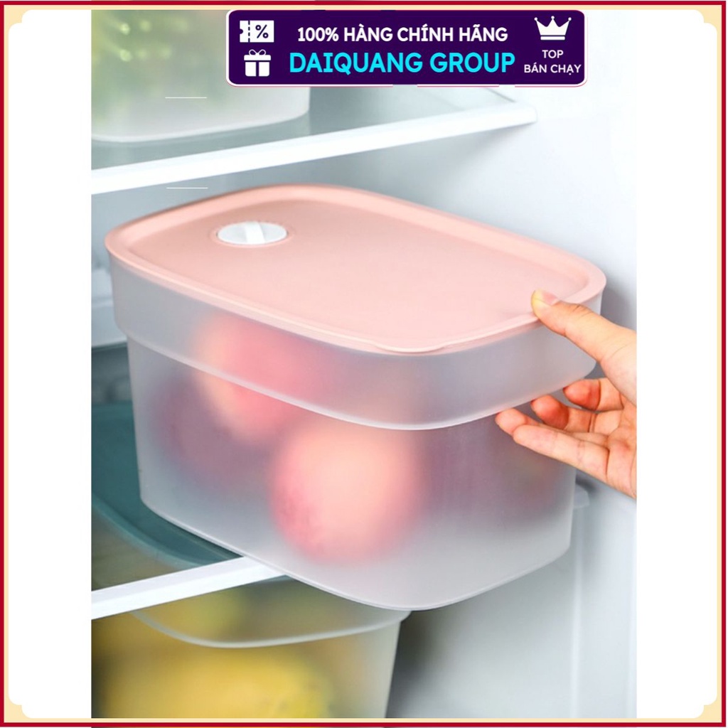 Hộp Đựng Thực Phẩm DAIQUANGGROUPHộp Nhựa Đựng Rau Củ, Đựng Đồ Ăn Có Nắp, Van Thoát Khí Đậy Tiện Lợi Để Bảo Quản Đồ Ăn