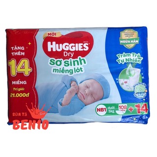 Miếng Lót Sơ Sinh Huggies Dry Newborn 1-108 (108 Miếng)