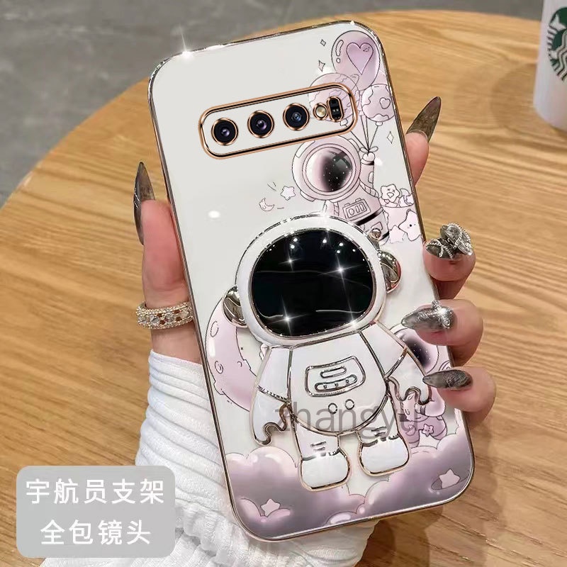 Ốp lưng Samsung S8 S9 S10 Samsung S8 PLUS S9 PLUS S10 PLUS 3D Mạ điện Ốp Điện Thoại TPU Mềm Siêu Mỏng Mạ Điện Hình Phi Hành Gia 3D Chống Sốc Cho Samsung S8 S9 S10 Samsung S8 PLUS S9 PLUS S10 PLUS