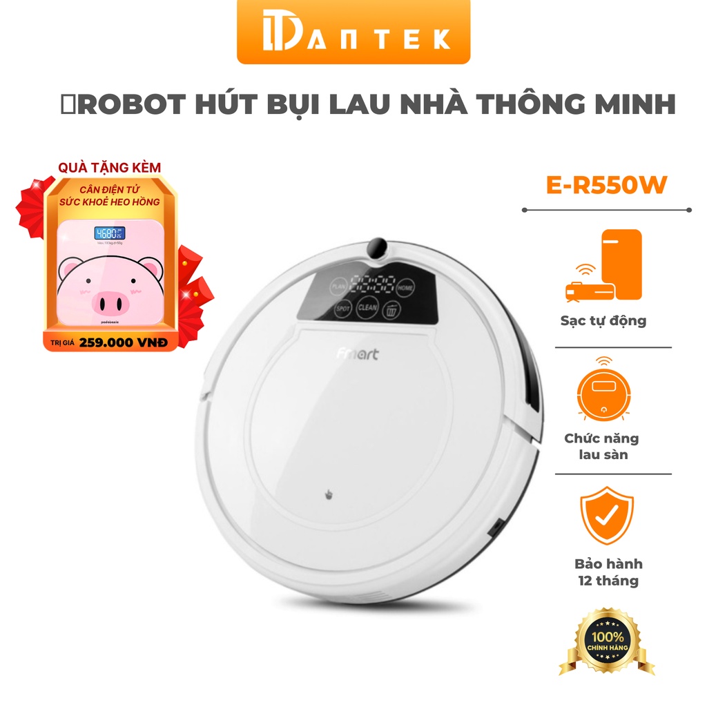 Robot Hút Bụi Fmart Sạc Tự Động E-R550W - Hàng Chính Hãng