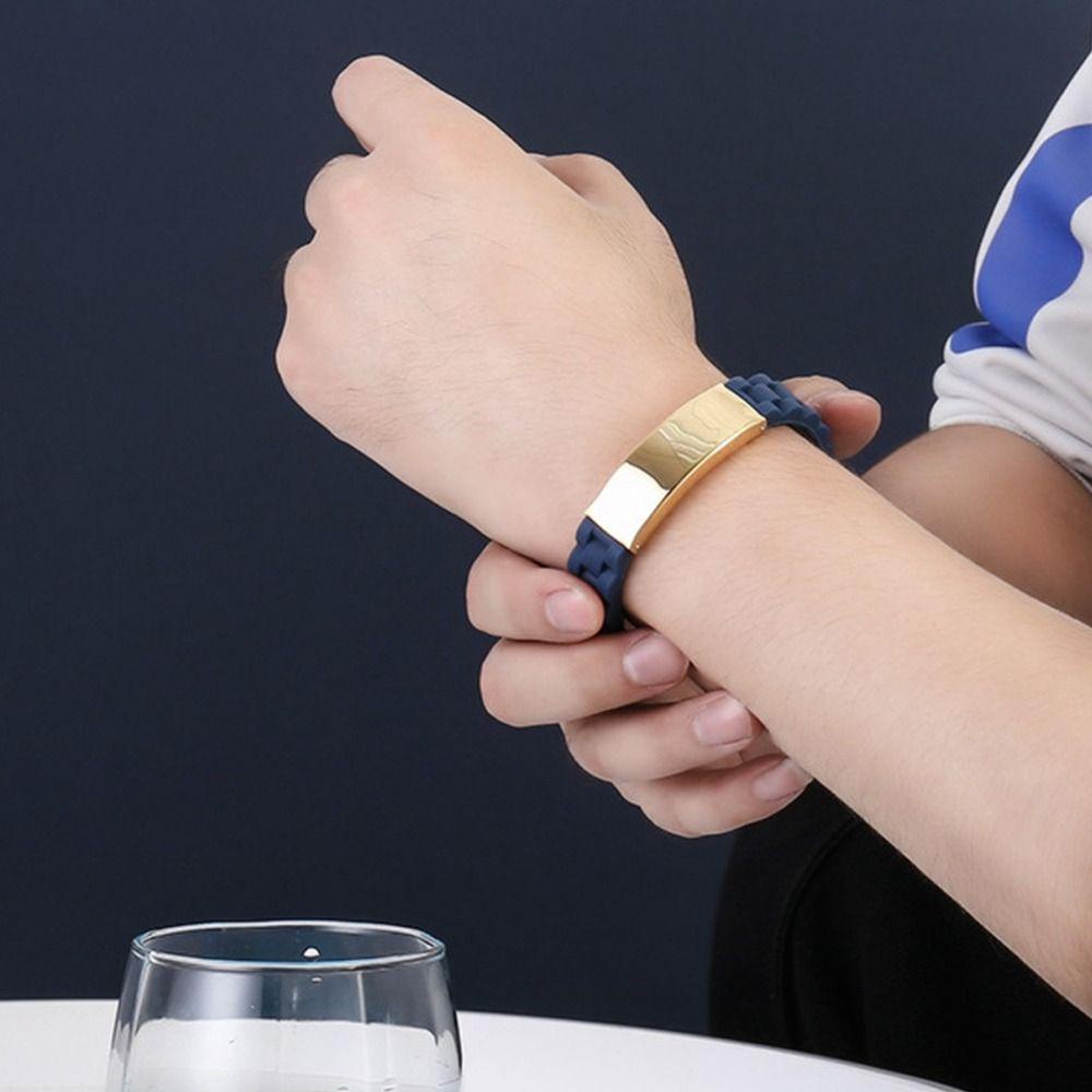 Vòng Tay Silicone Đơn Giản Nhiều Màu Sắc Tương Phản Cho Nam Và Nữ