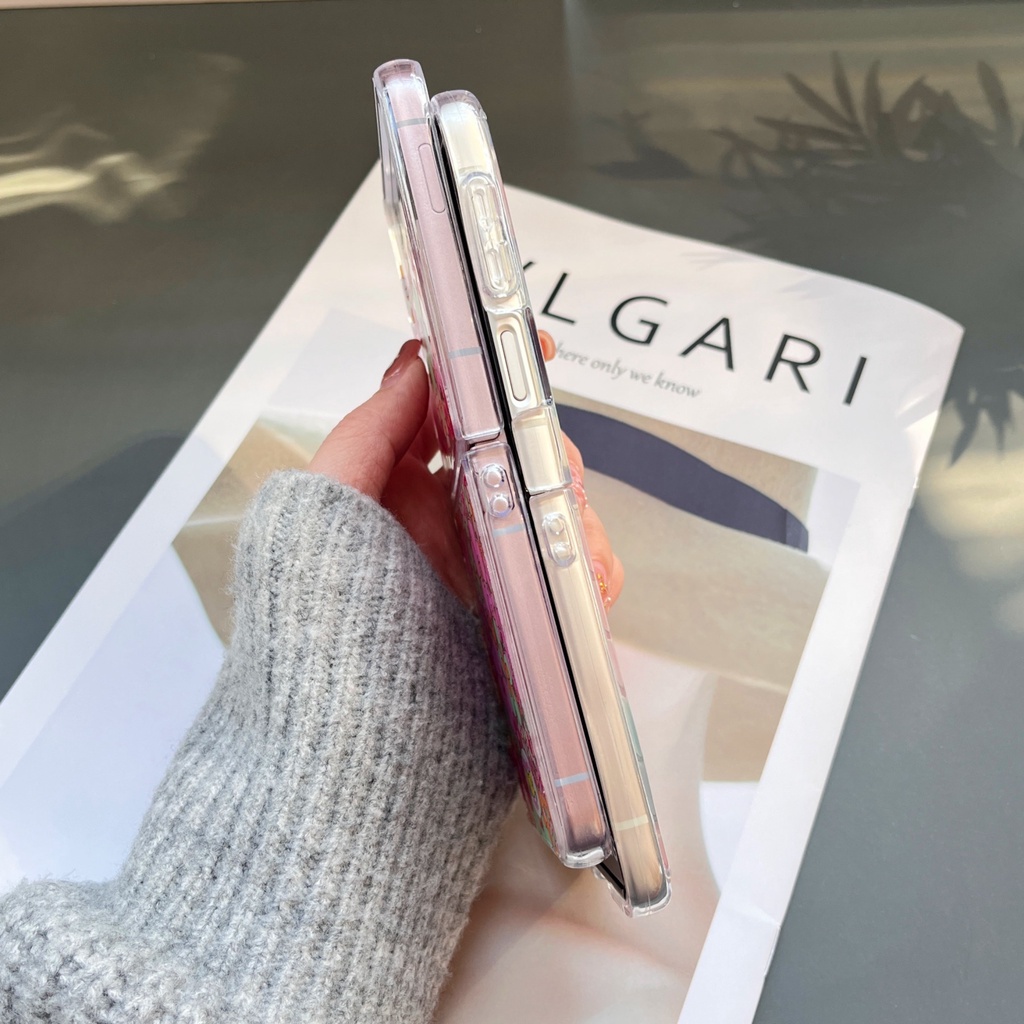 Ốp Điện Thoại Cứng Trong Suốt Họa Tiết Hoạt Hình Thời Trang Cho Samsung Galaxy Z Flip 3 5G Z Flip 4