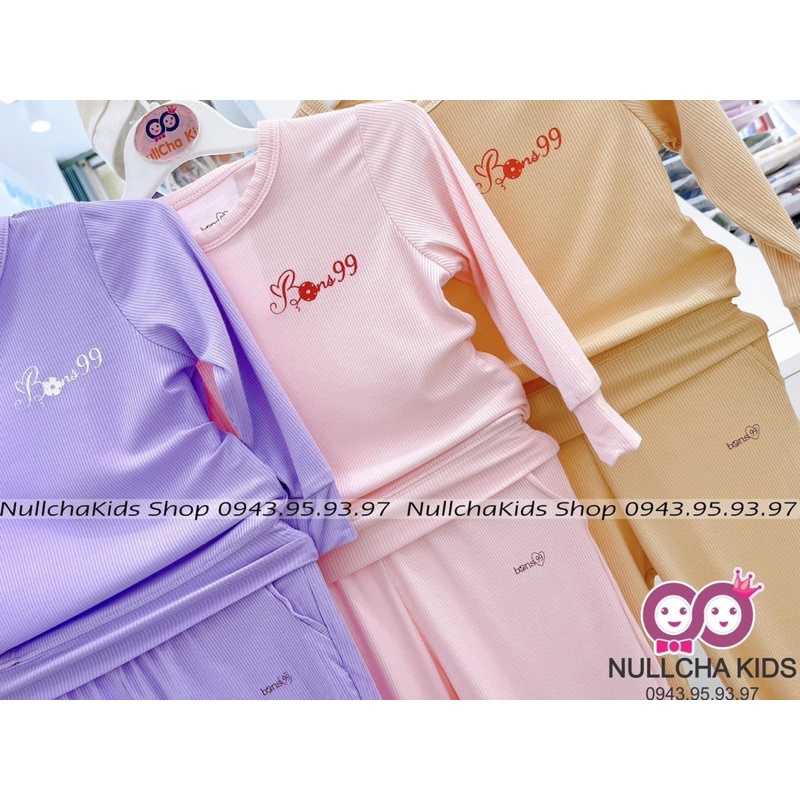 Bộ Dài Tay Sợi Tre/Bamboo Cho Bé 6m-4y