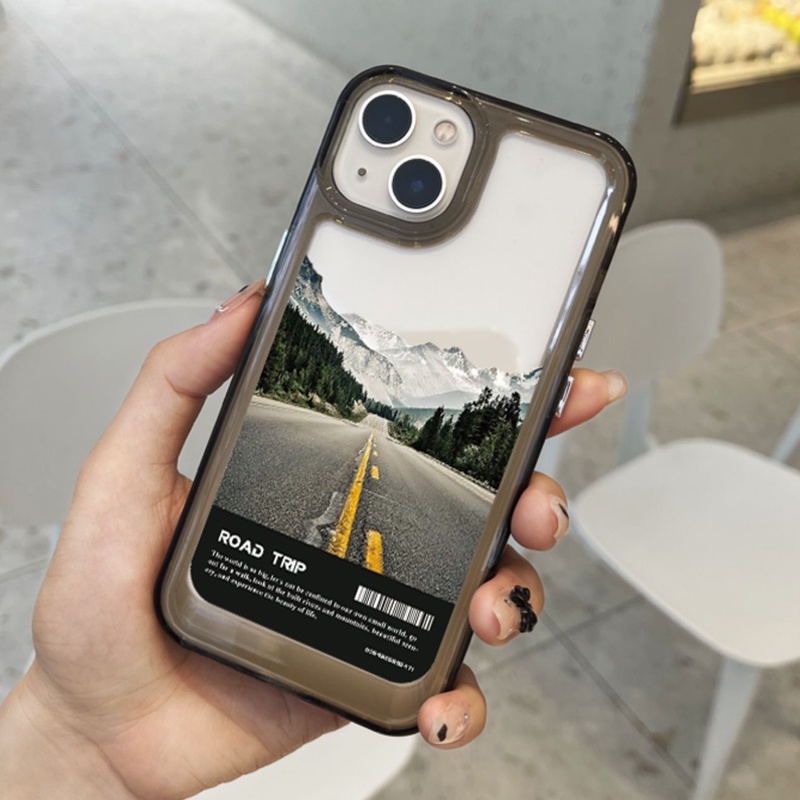 Ốp Điện Thoại DecoPhone Acrylic tpu acrylic Trong Suốt Hình Núi Tuyết Cho iphone 6s 7 8 plus x xs xr 11 12 13 14 15 max pro