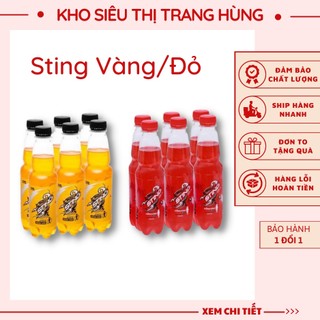 Lốc 6 chai nước tăng lực Sting Vàng/Dâu chai 330ml