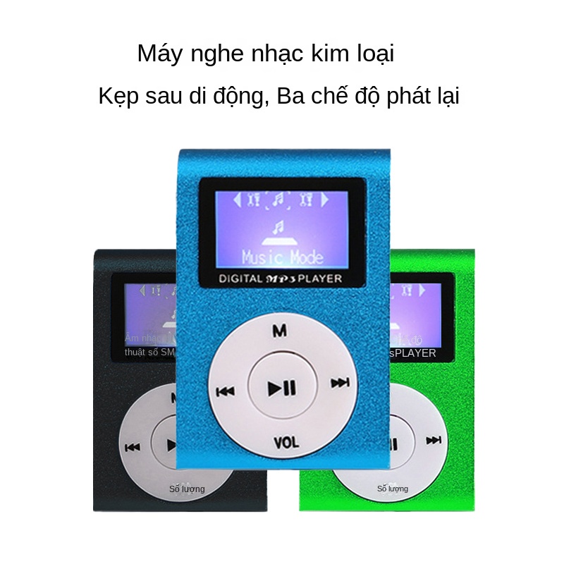 Máy nghe nhạc MP3 thể thao có màn hình LCD hỗ trợ thẻ nhớ Micro TF / SD