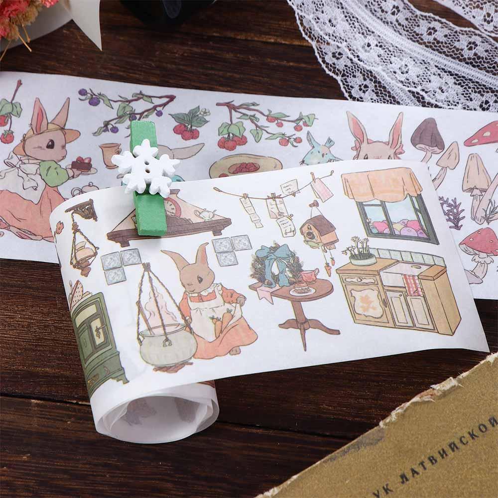 Nhãn Dán Trang Trí Sổ Tay Album Ảnh Hình Thỏ Dễ Thương Sáng Tạo