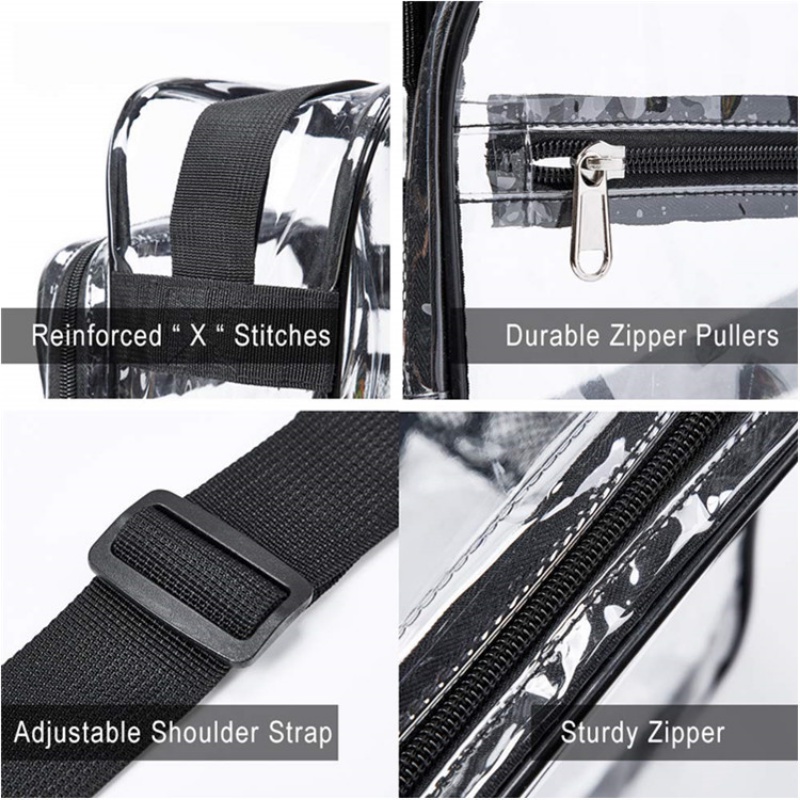 Túi Đeo Vai / Đeo Chéo Bằng PVC Trong Suốt Chống Thấm Nước Tiện Dụng Mang Theo Du Lịch