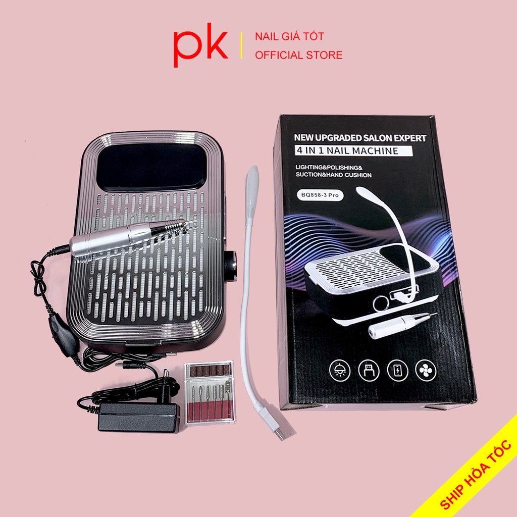 Máy hút bụi làm móng 4 trong 1 tích điện BQ858 - 3 Pro công suất 80W tiết kiệm chi phí