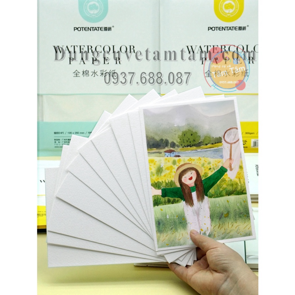 [ Tâm Tâm ] Giấy màu nước potentate 100% cotton