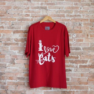Áo thun cotton oversize i love cats