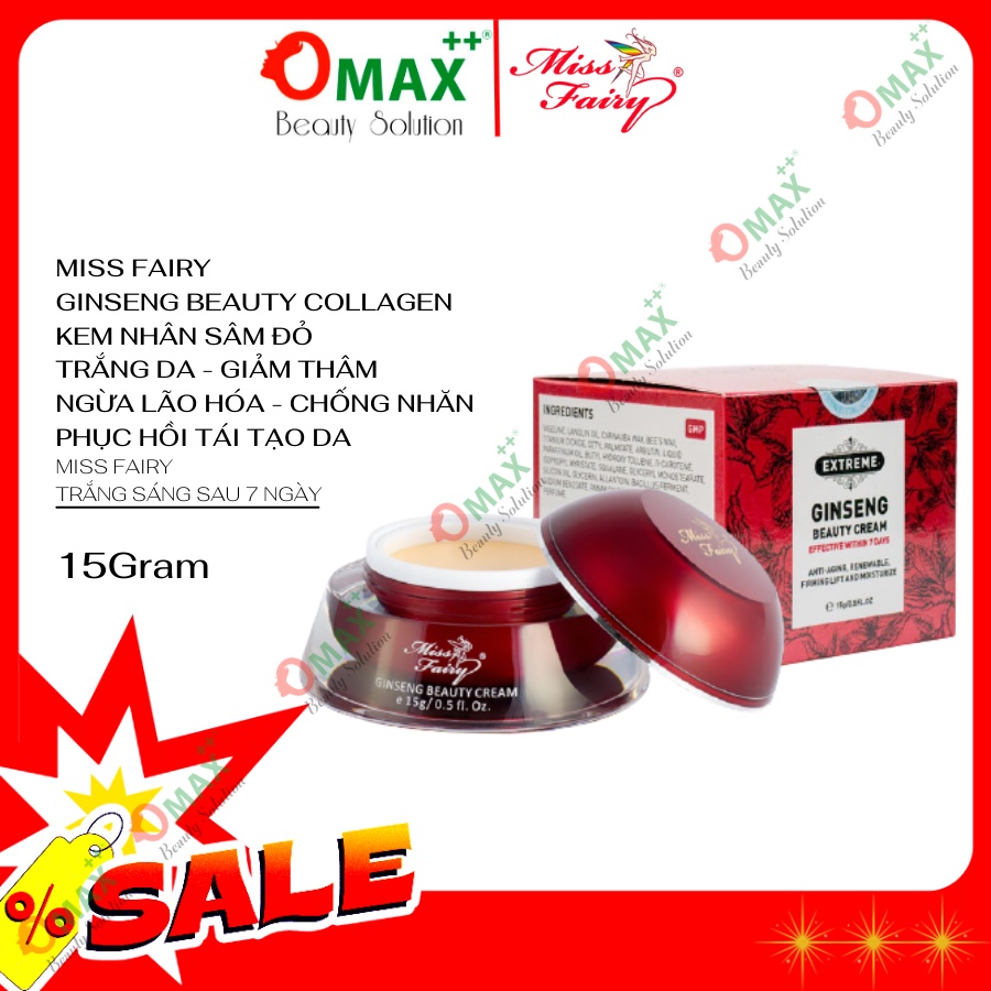 KEM MISSFAIRY NHÂN SÂM DƯỠNG TÁI TẠO DA, CHỐNG LÃO HOÁ TINH CHẤT NHÂN SÂM - GINSENG