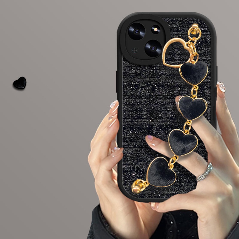 Ốp Điện Thoại Silicon Dẻo Phối Vải Hình Trái Tim 3D iPhone 11 12 13 14 Pro MAX 11Pro 12Pro 13Pro 6 6S 7 8 Plus X XR XS MAX SE 2020 2022