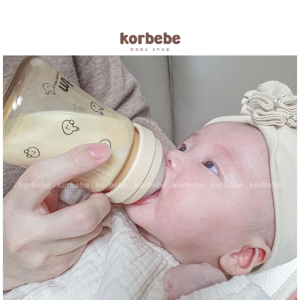 Bình sữa Tovi and Molly hình thỏ Hàn Quốc cho bé 180ml/280ml