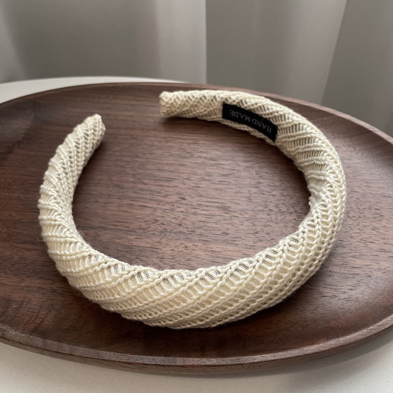 Băng Đô Len Co Giãn Màu Trơn Phong Cách Retro Thời Trang Cho Nữ CR1