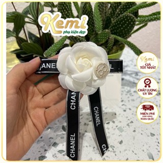 Hoa cài áo hình hoa trà Channel cao cấp Ghim tag hoa cài áo váy đầm