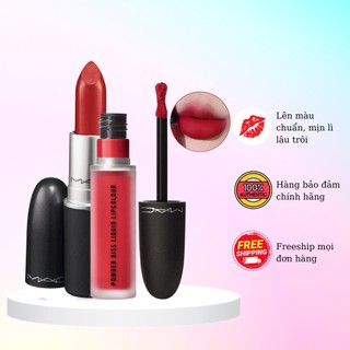 Son MAC Kem chính hãng, MAC powder kiss liquid lipcolour, Mac powder kiss, chất son lì mịn, lâu trôi