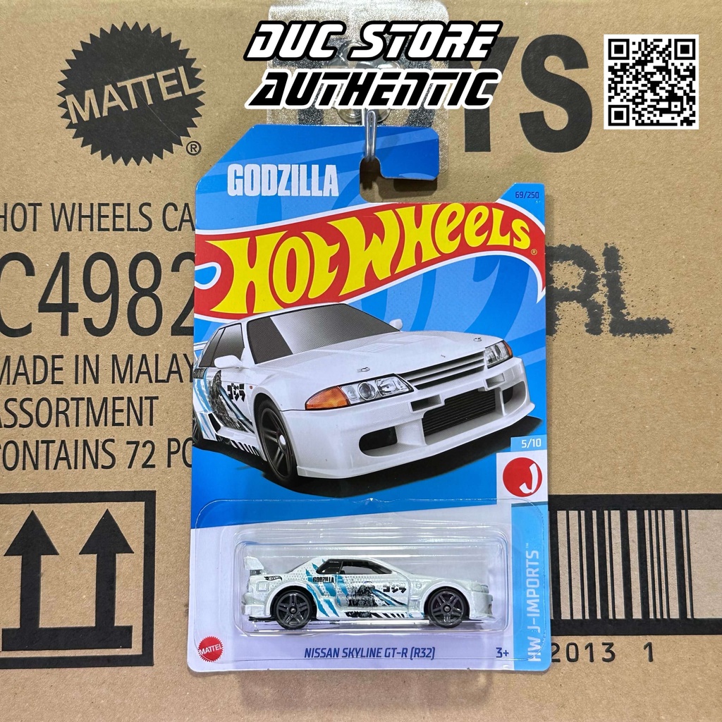 Ducstore.vn Xe mô hình HKJ13 Hot Wheels Nissan Skyline GT-R  R32 GODZILLA