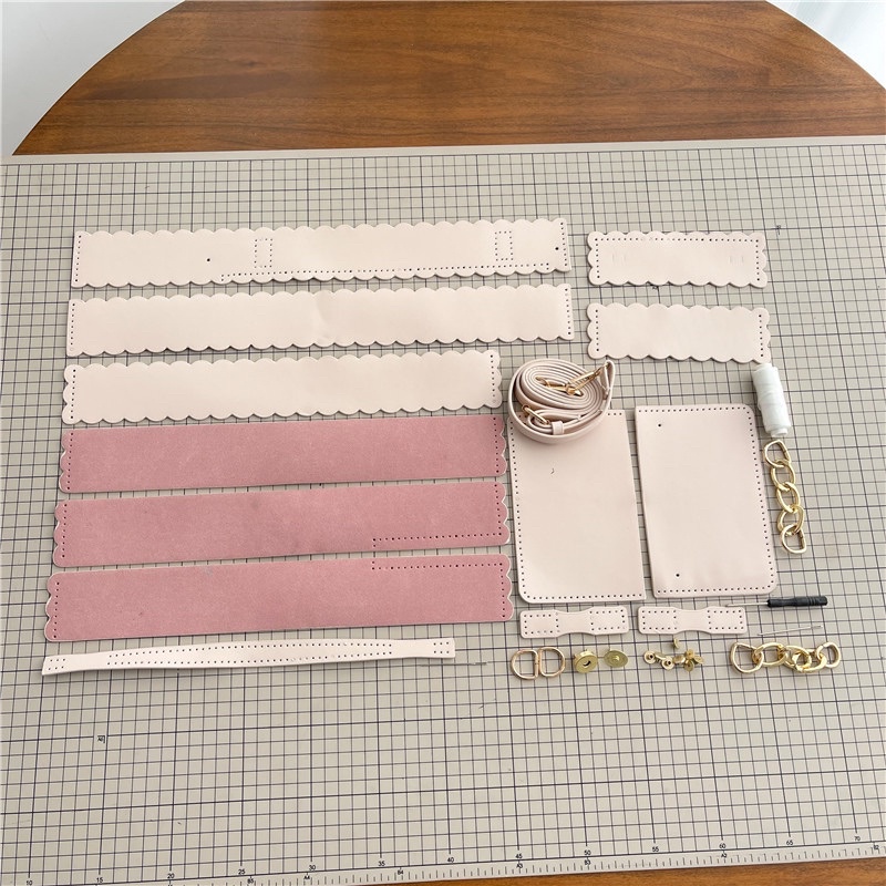 Túi tự đan da PU cao cấp kèm móc treo - Túi handmade đeo chéo làm quà tặng người yêu