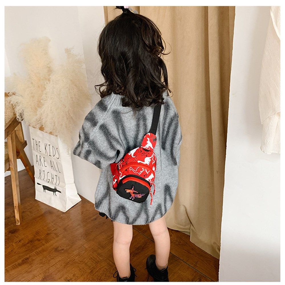 Túi đeo chéo in hình khủng long hoạt hình nhiều màu tùy chọn dễ thương cho bé trai / gái