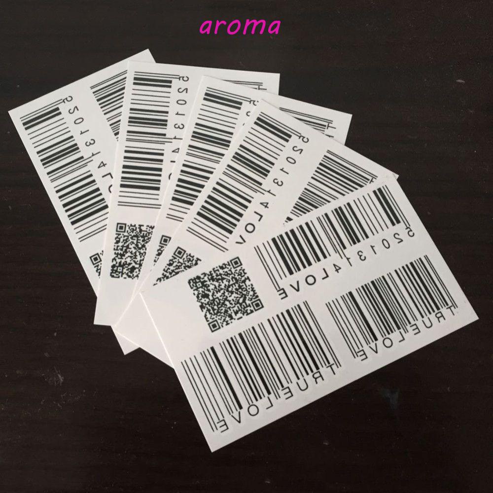 Set 5 Hình Xăm Dán Tạm Thời Họa Tiết Mã Vạch Độc Đáo