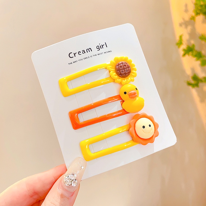 Set 3 Kẹp Tóc Nhiều Màu Sắc Cho Bé Gái